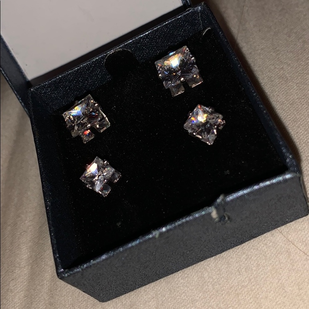 FAKE diamond earrings